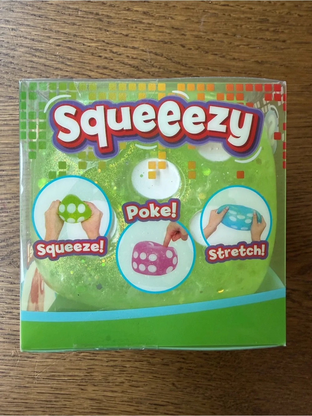 Squeeezy green glitter